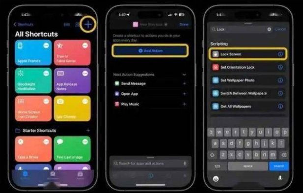 城步苹果14锁屏维修店分享iPhone14升级iOS16.4后如何创建锁屏快捷方式 